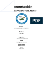 Clasificación de empresas por sector económico