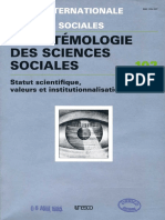 LT Epistémologie Des Sciences Sociales PDF