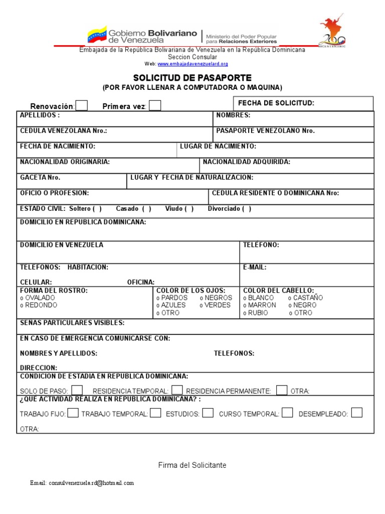 Formato de pasaporte para imprimir image to u