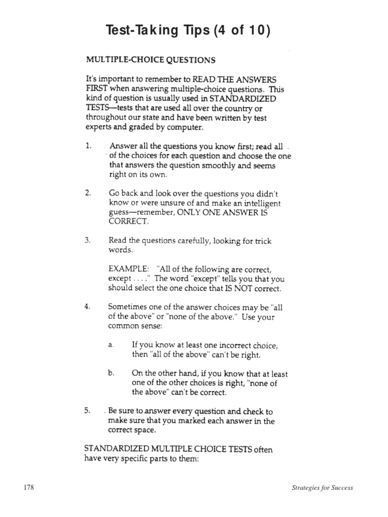 Test Taking | PDF | Career & Growth | Business