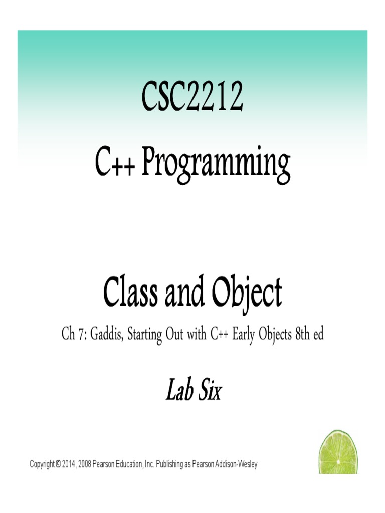 CSC2212 Lab Six ClassObject | PDF | Constructor (Object Oriented ...