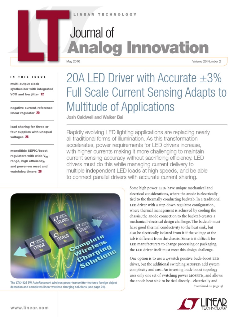 Linear Tech Journal2016 | PDF | Light Emitting Diode | Amplifier