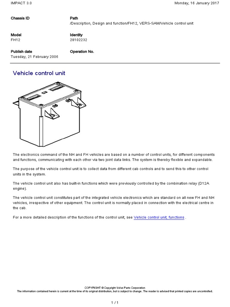 Vehicle Control Unit PDF
