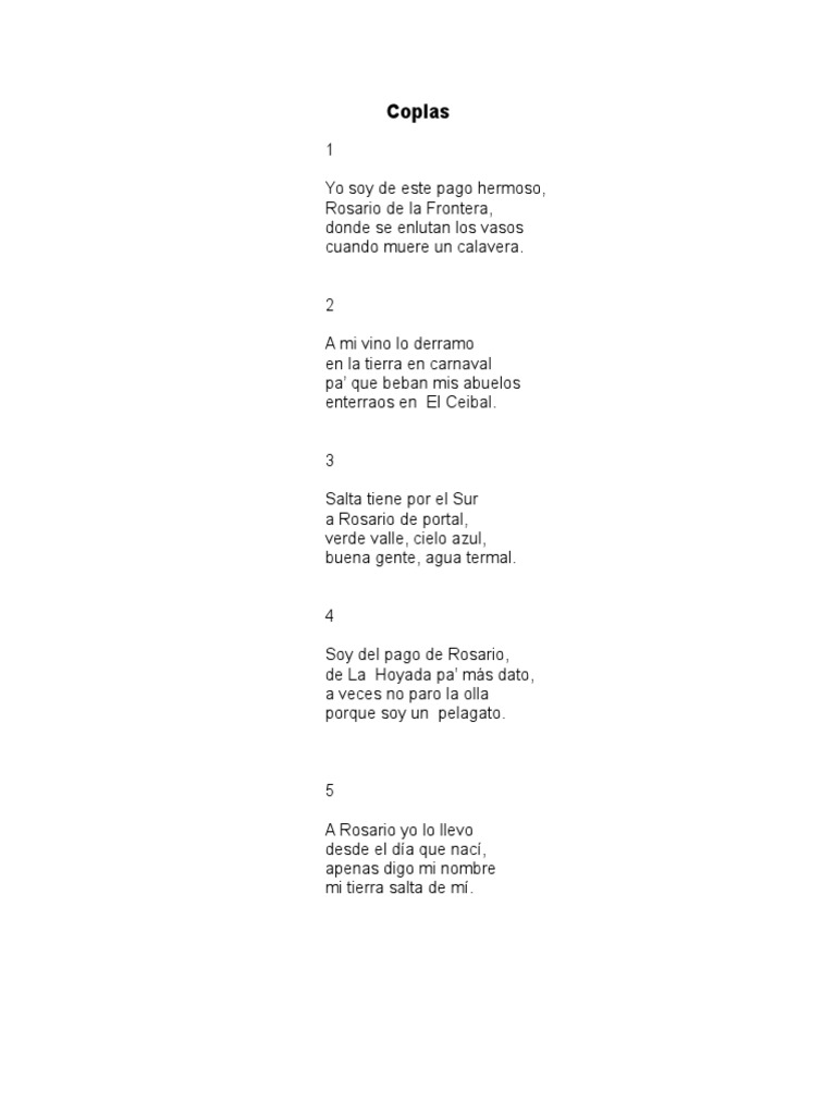 Coplas | PDF