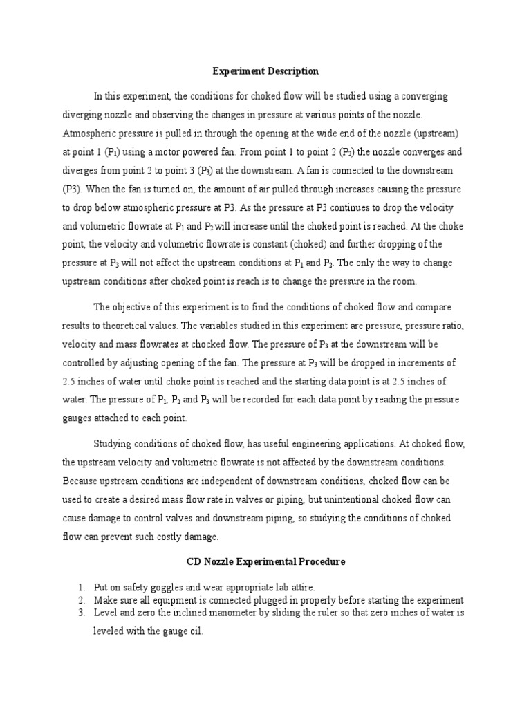 Experiment Description | PDF | Energy Technology | Fluid Dynamics