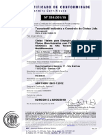 Tecnotextil Certificado ABNT 15637 1 Cintas Planas Elevacao Cargas PDF