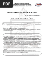 Prova Area III - Ciencias Das Humanidades i