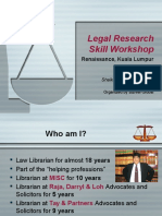 Legal Research Skills Workshop 2013 - Presentation
