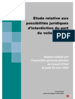 Etude relative aux possibilités juridiques d’interdiction du port du voile integral