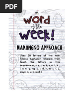 Marungko approach in reading philippines