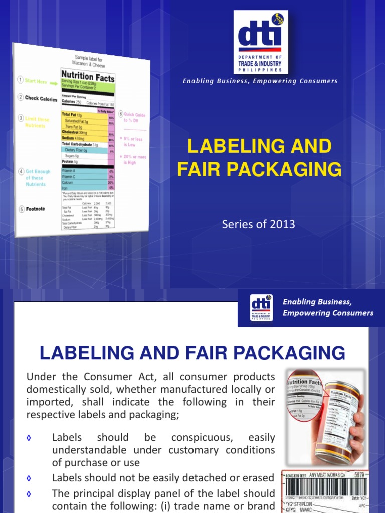 C.6 Labeling and Fair Packaging | PDF | Packaging And Labeling | Allergy