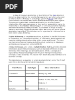 Data Dictionary: Metadata Repository