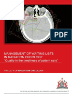 Management of Waiting Lists in Radiation Oncology 