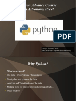Python Advance Course Via Astronomy Street: Sérgio Sousa (CAUP)