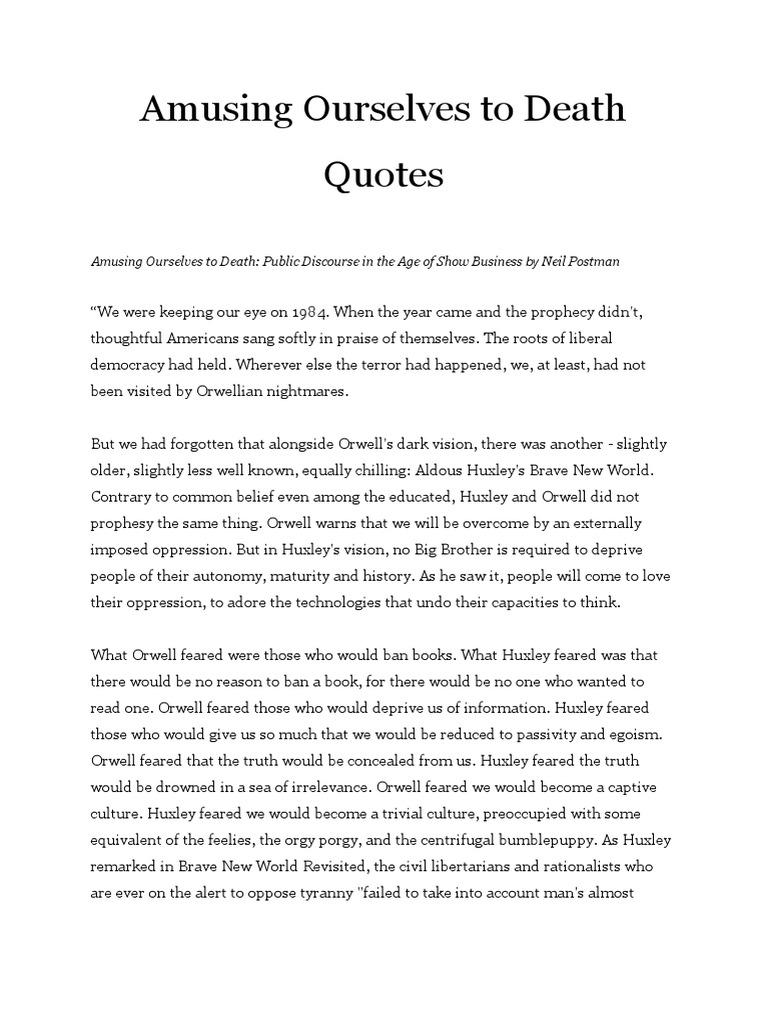 Neil Postman Document