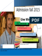 Admission Fall 2015: Give Wings To Your Dreams