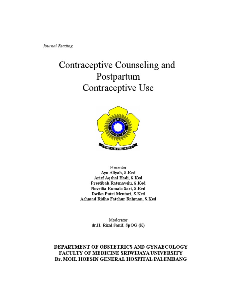 Postpartum Contraceptive Counseling | PDF | Self-Improvement | Wellness