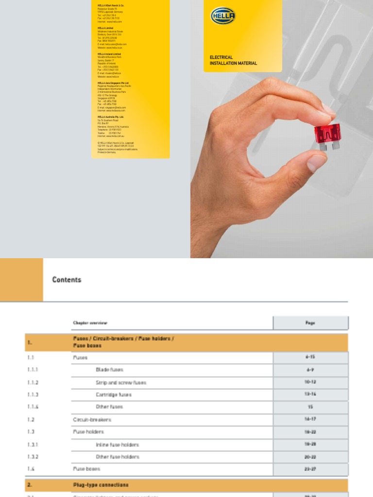 667 Electrical Installation Material Ki Hella en | PDF | Fuse ...