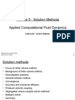 Lecture 5 - Solution Methods Applied Computational Fluid Dynamics