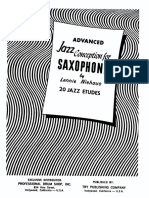 Lennie Niehaus - Advanced Jazz Conception For Saxophone - 20 Jazz Etudes PDF