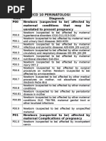 ICD-10 Perinatal Conditions Overview | PDF | Fetus | Childbirth