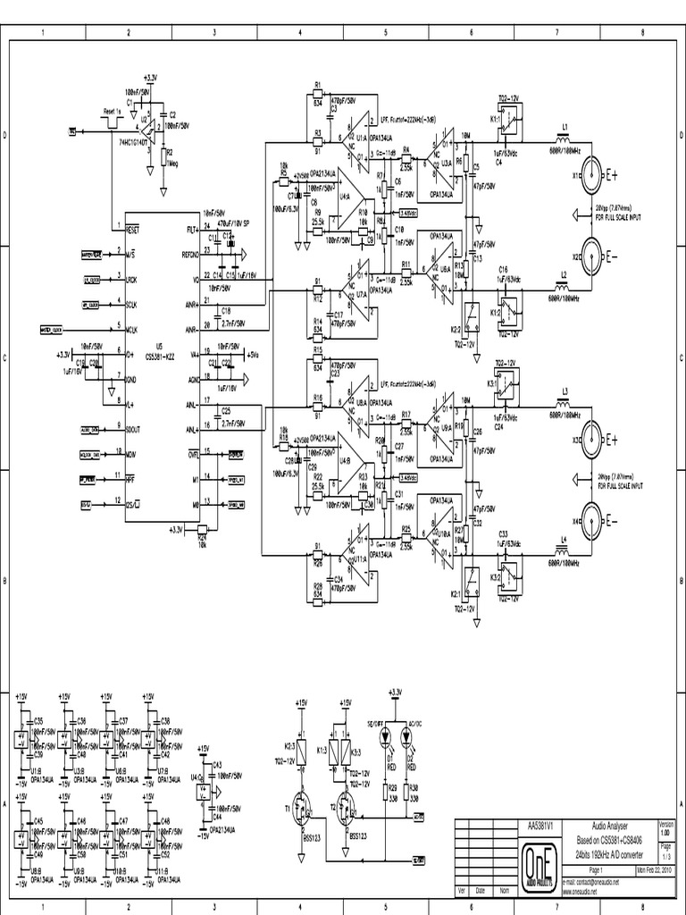 CS5381 and CS8406 Audio Analyser Guide | PDF