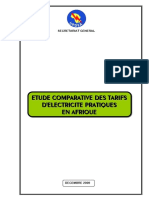 2009 Etude Comparative Tariff Afrique - Updea