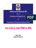 WIRC Dos and Donts Under FEMA For NRIs