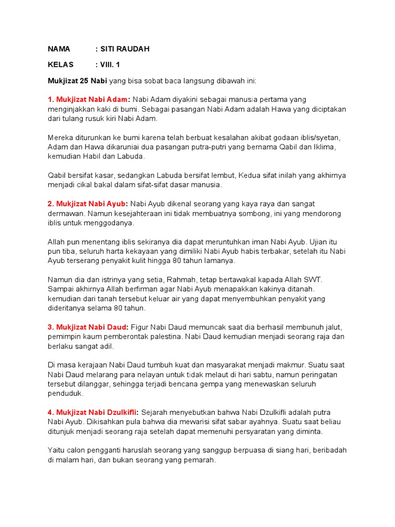 Mukjizat 25 Nabi Pdf