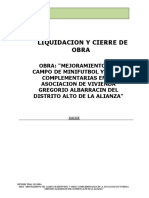 Informe de Cierre de Obra- Corp. Tortolani