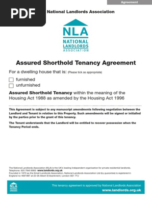 NLA Assured Shorthold Tenancy Agreement