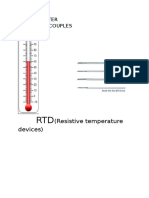 (Resistive Temperature Devices) : Thermometer Thermocouples