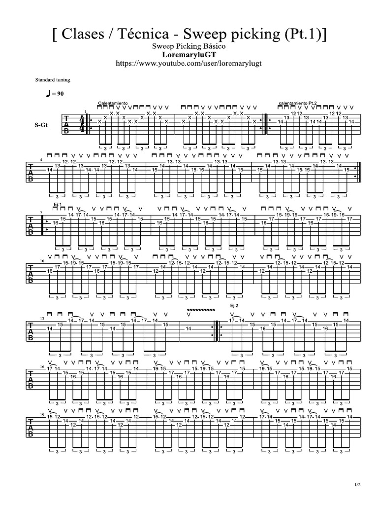 LoremaryluGT - Sweep Picking PDF | PDF