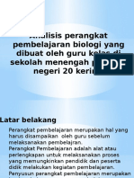 BaruAnalisis Perangkat Pembelajaran Biologi Yang Dibuat Oleh Guru