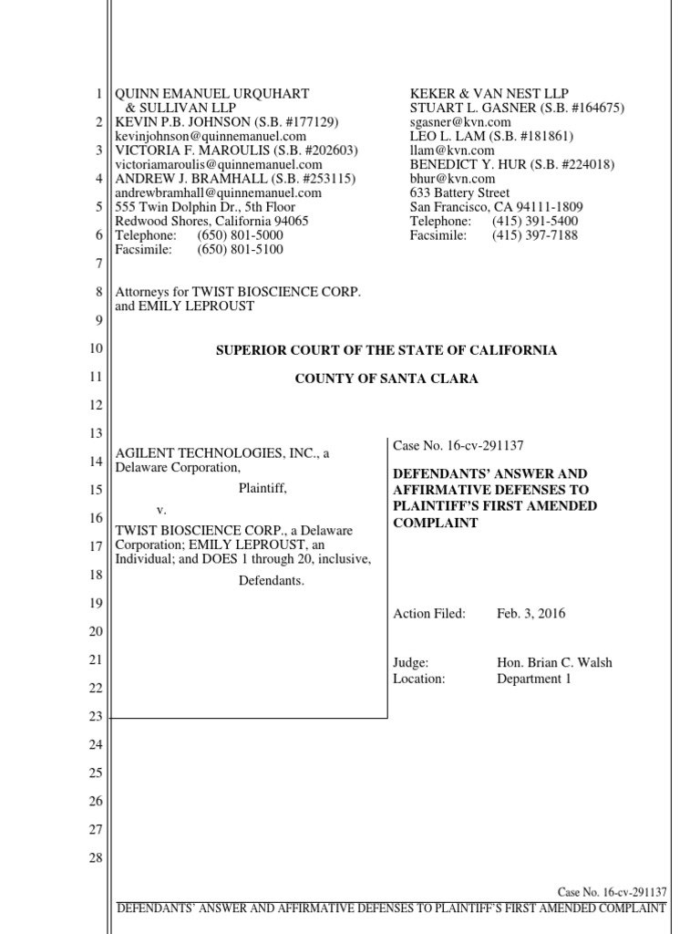 Abace Biotechnology Litigation Update | PDF | Affirmative Defense ...