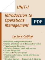 Unit-I Introduction To Operations Management