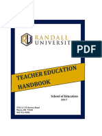School of Education Handbook 2017 