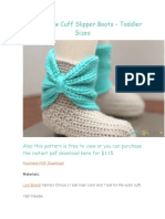 Crochet Bow Cuff Slipper Boots – Toddler Sizes
