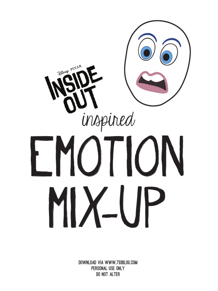 Inside Out Mixed Up Emotions Game PDF PDF