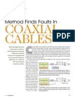 Method Finds Faults In: Coaxial Cables