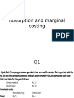 Absorption and Marginal Costing For HNY Batch 2