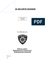 Plan de Sécurité Incendie: Édifices Publics Etablissements Commerciaux Etablissements Industriels