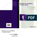 Gottfried Wilhelm Leibniz Trad. Marilena Chaui e Outros Discurso de Metafísica e Outros Textos PDF