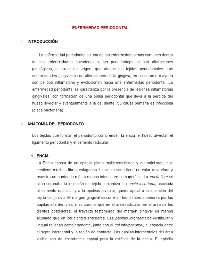Enfermedad Periodontal | PDF | Saliva | Especialidades Medicas