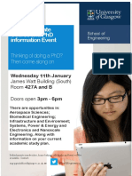 Undergraduate Course and PHD Information Event: Thinking of Doing A PHD? Then Come Along On