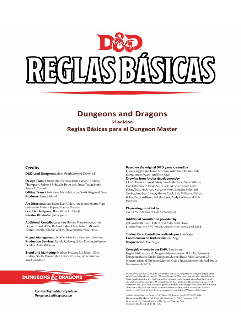 DnD 5 Reglas básicas DM (DMV).pdf | Dungeons & Dragons | Orc (Middle Earth)
