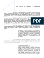 Remetendo ação de honorários advocatícios para Justiça do Trabalho