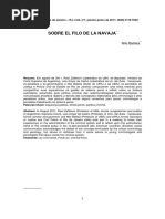 SOBRE EL FILO DE LA NAVAJA