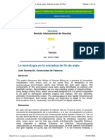 La Tecnología en La Sociedad de Fin de Siglo