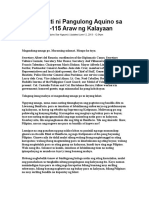 Talumpati Ni Pangulong Aquino Sa Ika